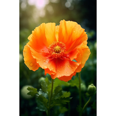 Orange Poppy Flower Canvas